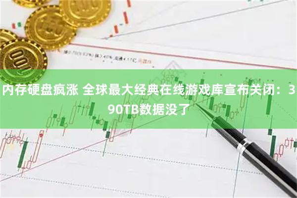 内存硬盘疯涨 全球最大经典在线游戏库宣布关闭：390TB数据没了